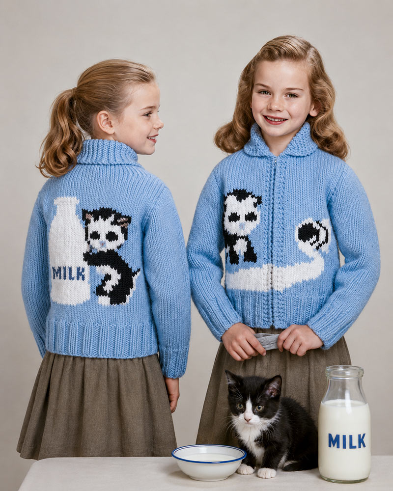 Kitten in the Milk Cardigan Pattern
