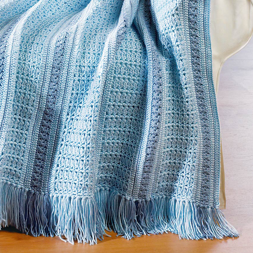 Ribbons and Lace Throw Pattern