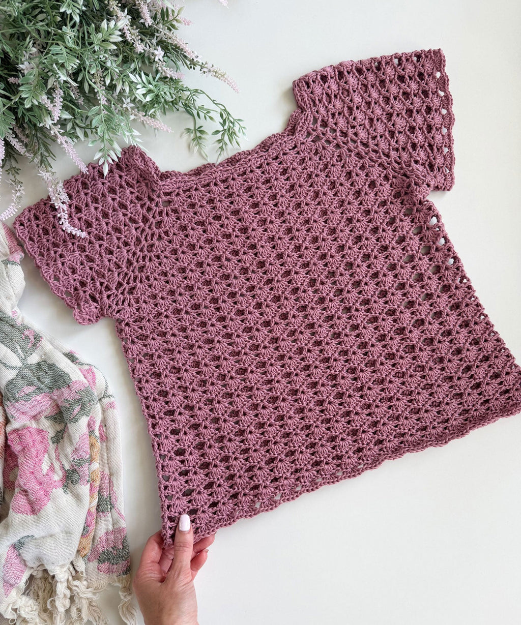 Serena Shell Stitch Solid Top
