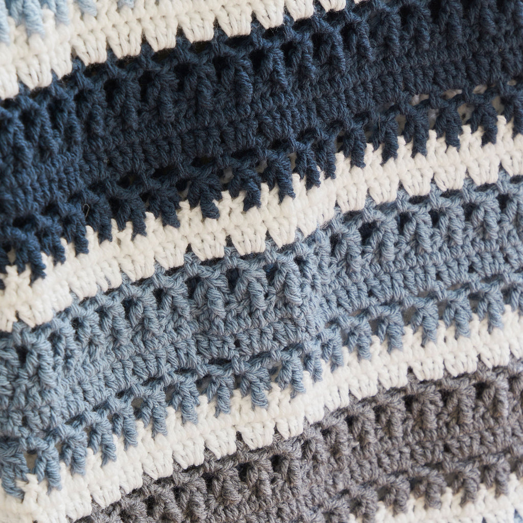 Stripe Upon Stripe Crochet Afghan