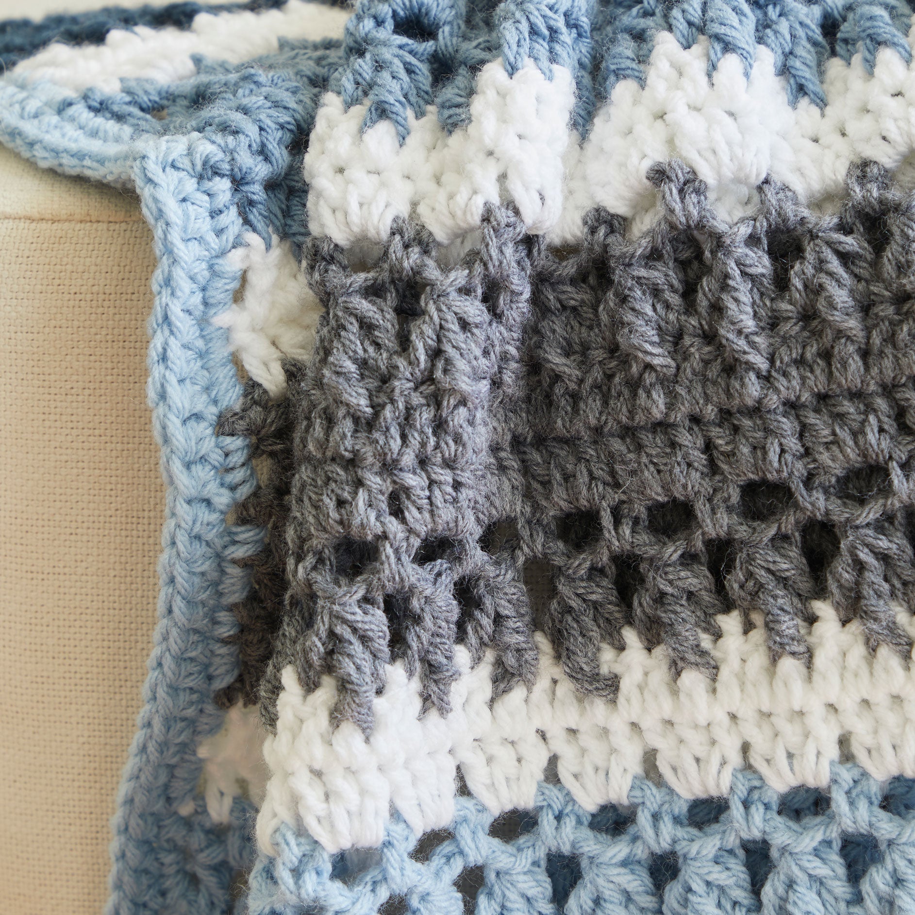 Stripe Upon Stripe Crochet Afghan