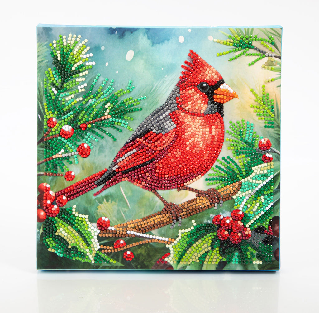 Cardinal and Holly Wall Hanging Diamond Dotz Kit