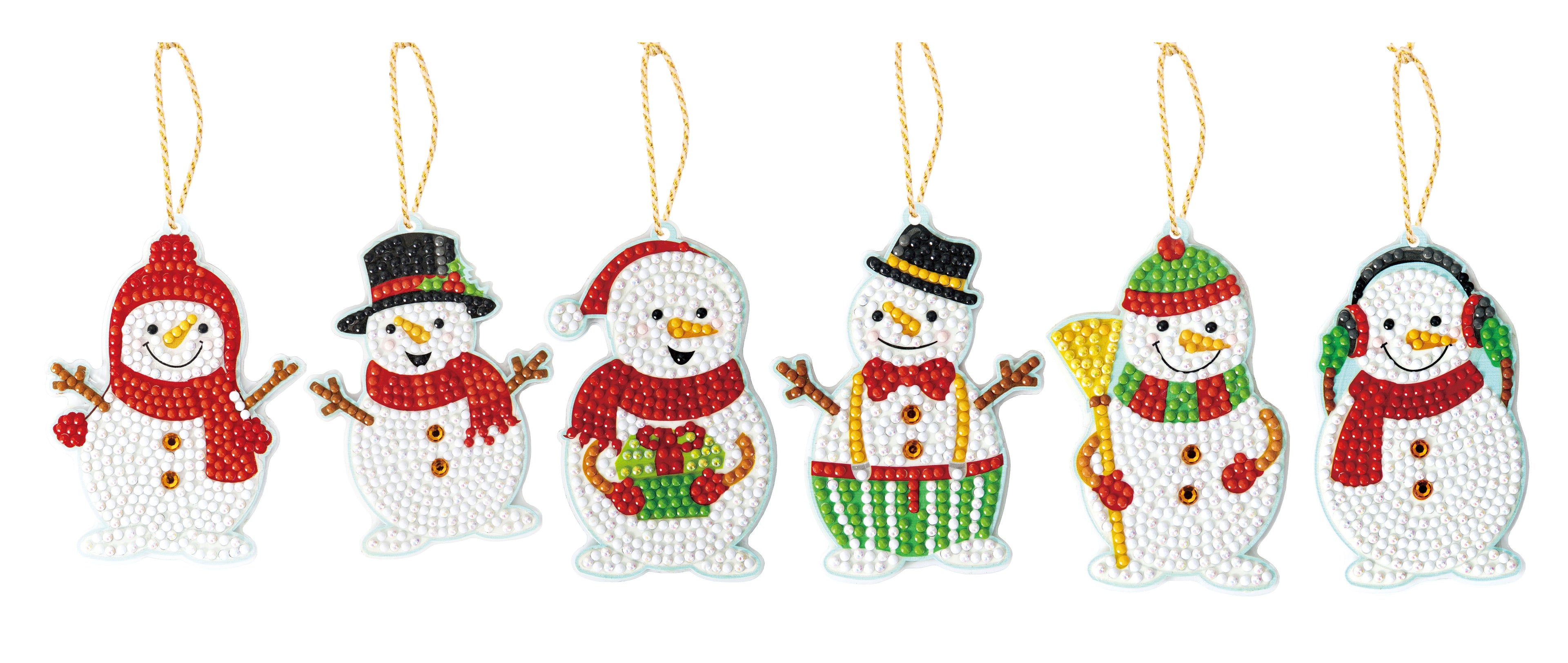 Snowman Ornaments Diamond Dotz Kit