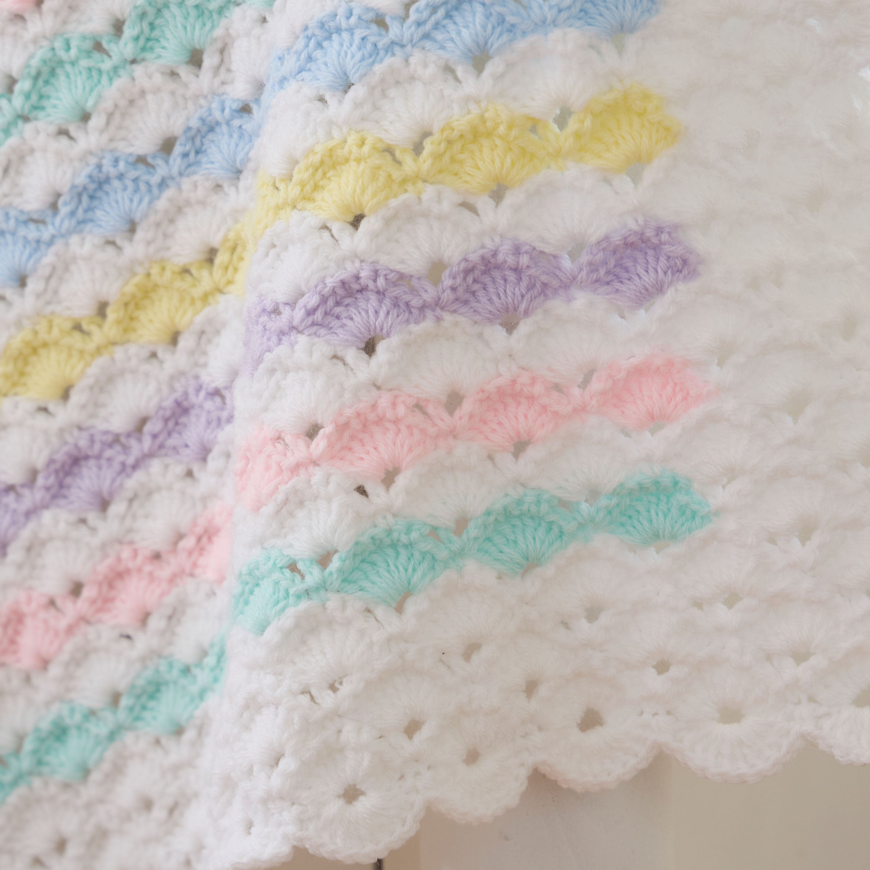 Framed Shells Baby Blanket