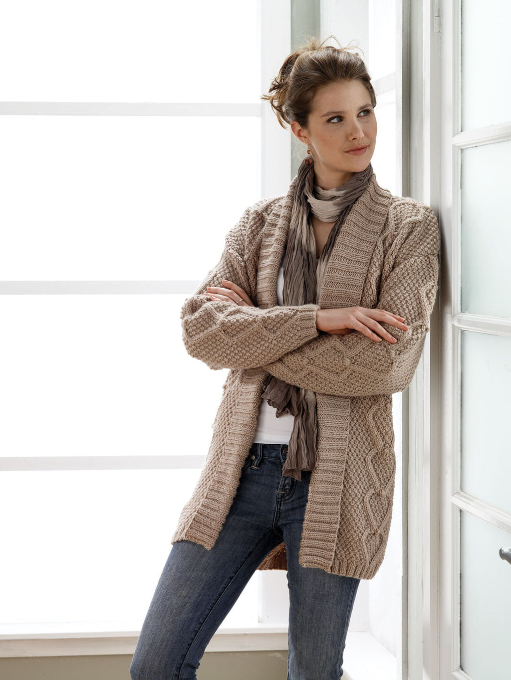 Long Textured Cardigan