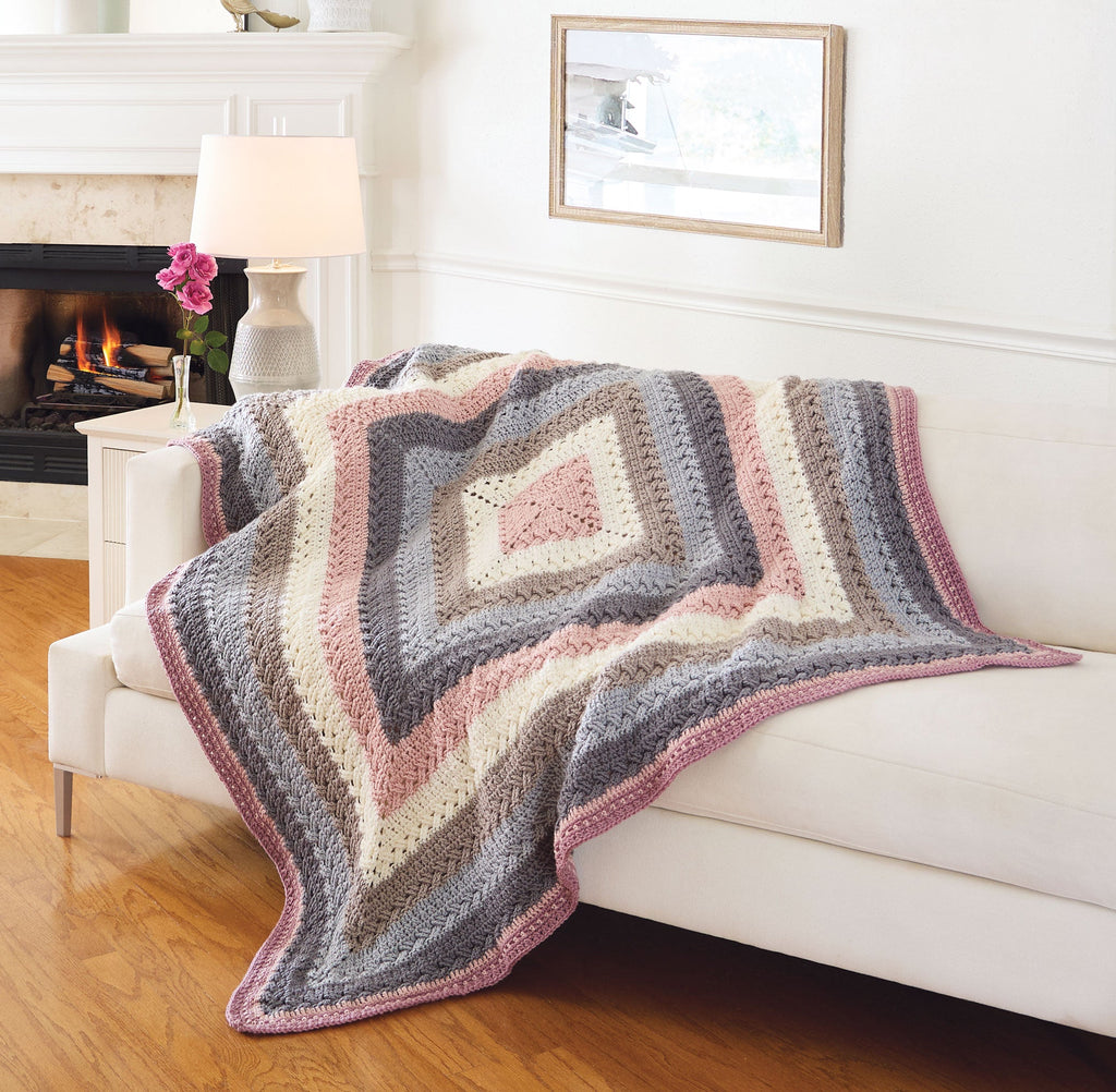 Textures Squared Crochet Blanket