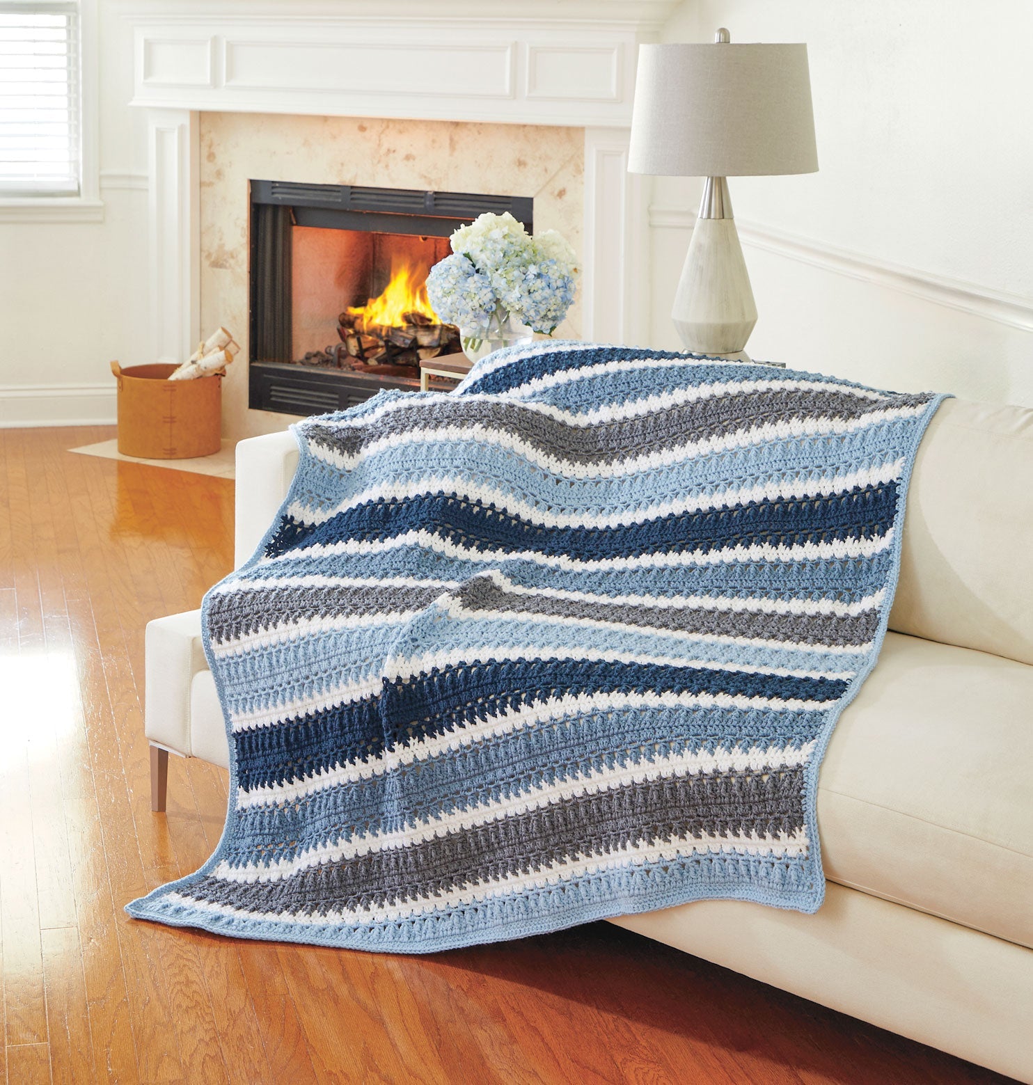 Stripe Upon Stripe Crochet Afghan