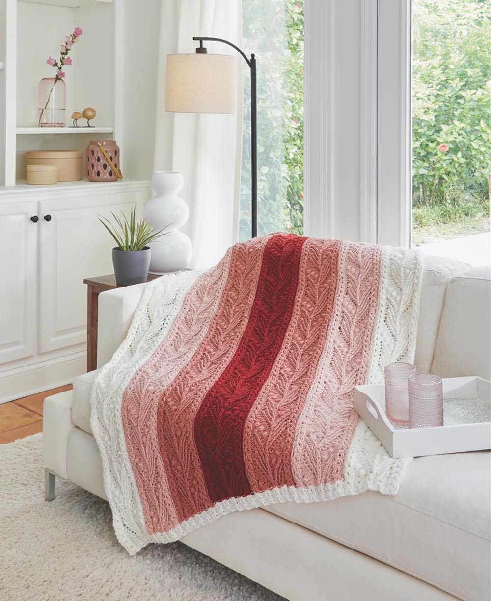 Ribbed Leaves Throw