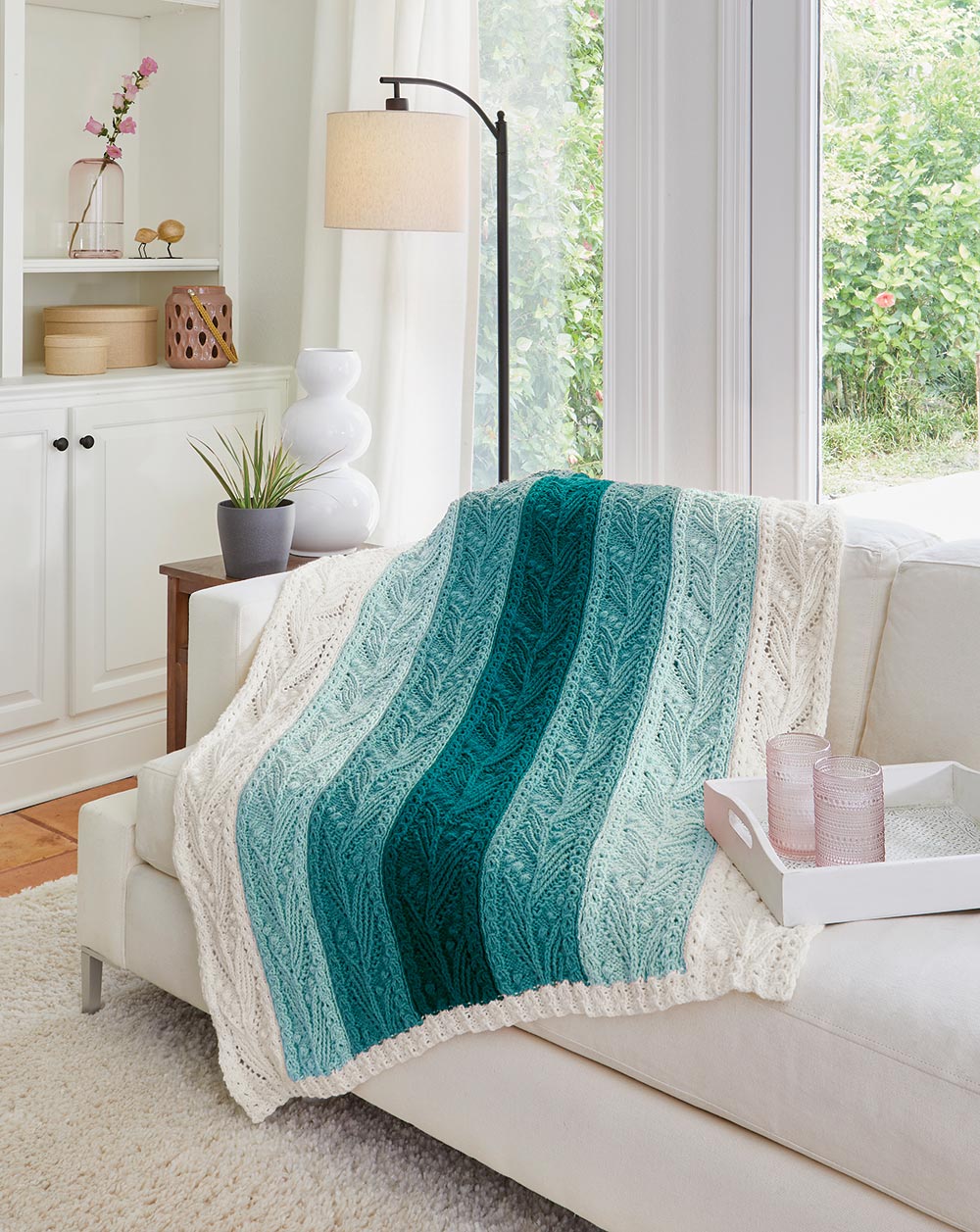 Ribbed Leaves Throw