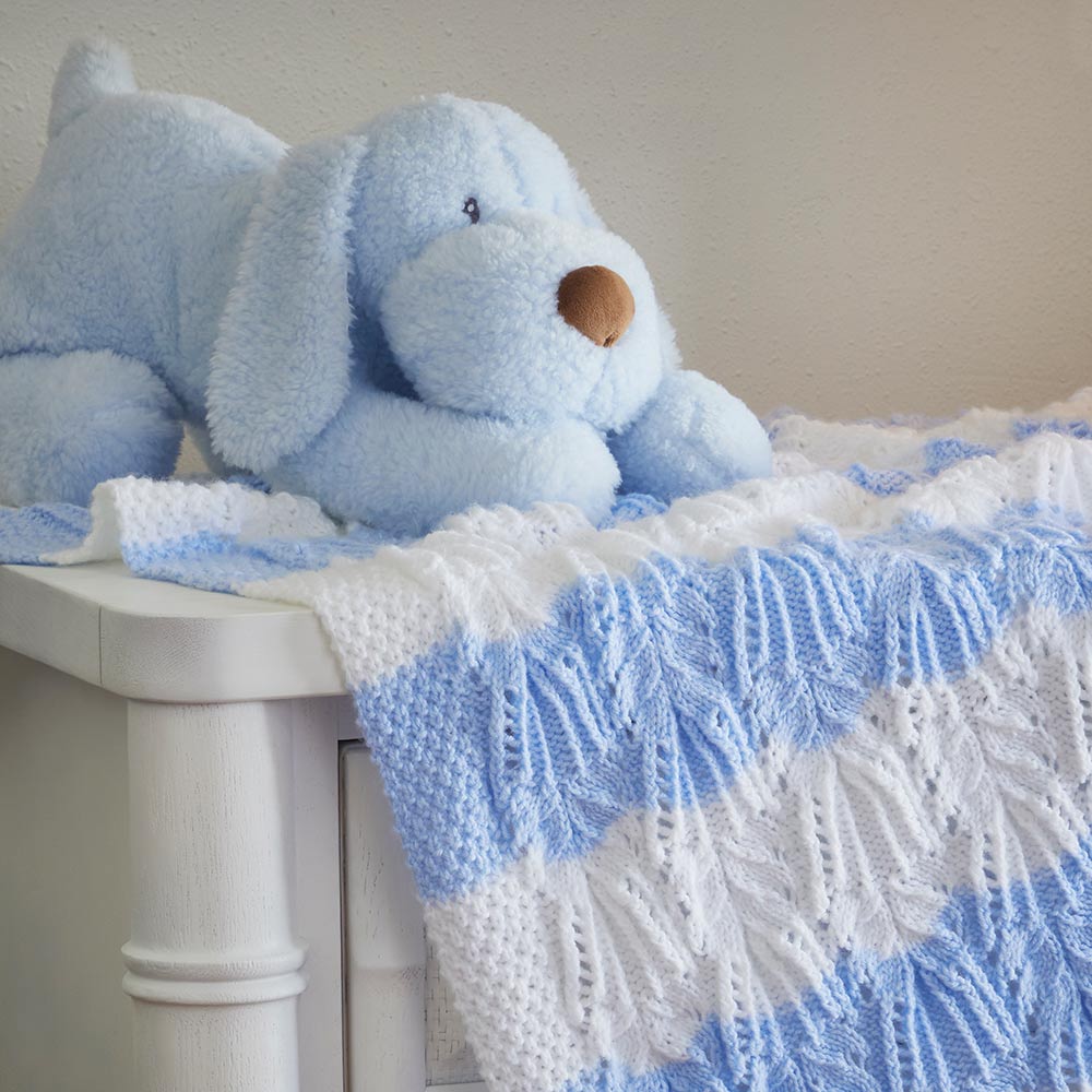 Lacy Stripes Baby Blanket