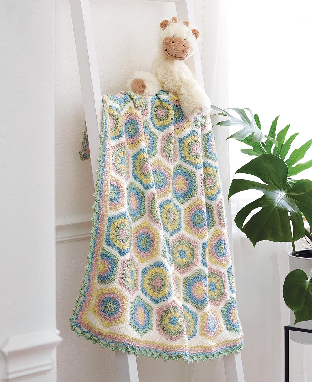 Sweet Hexagons Baby Blanket