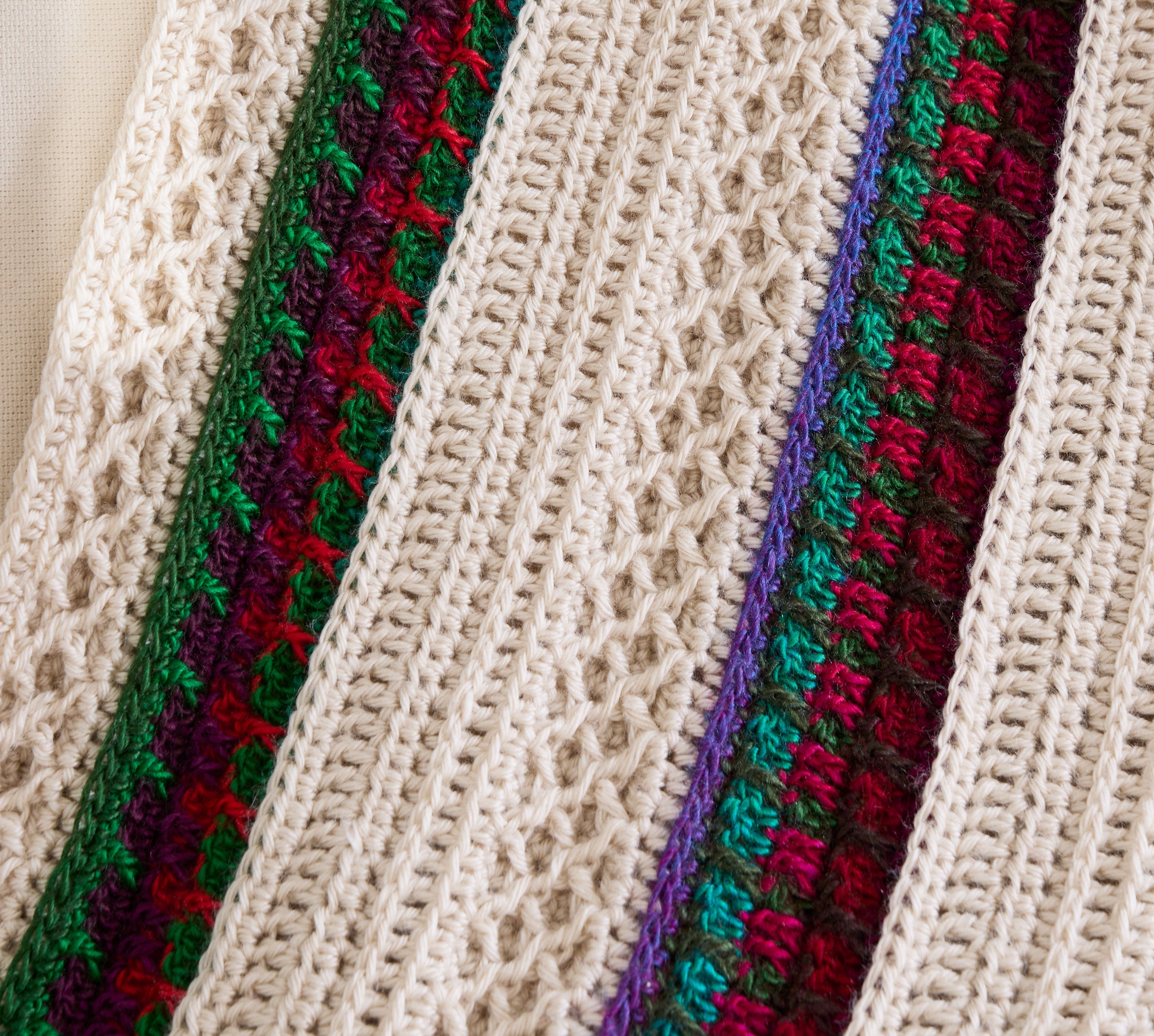 Diamond Lattice Crochet Throw