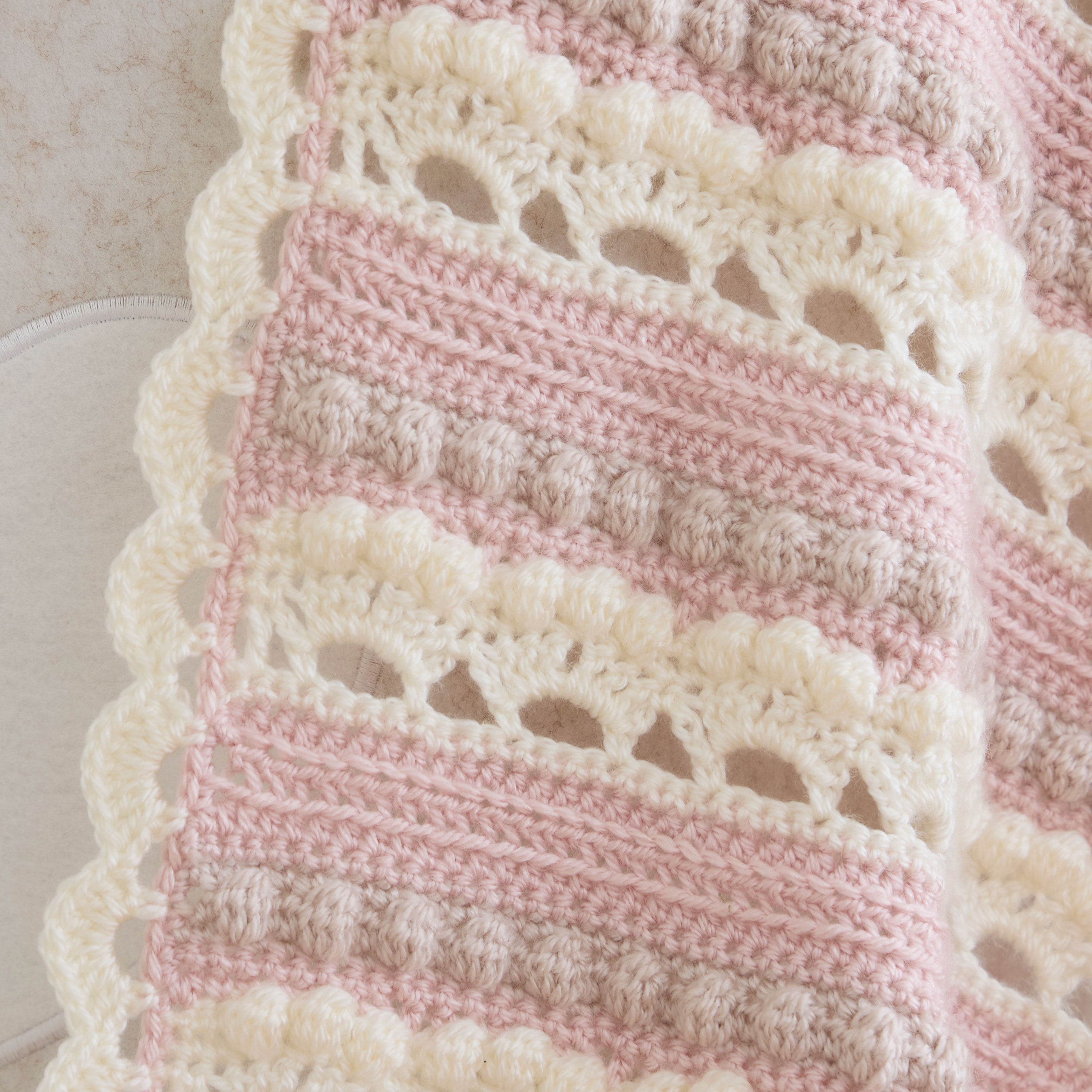 Arched Bobbles Baby Blanket