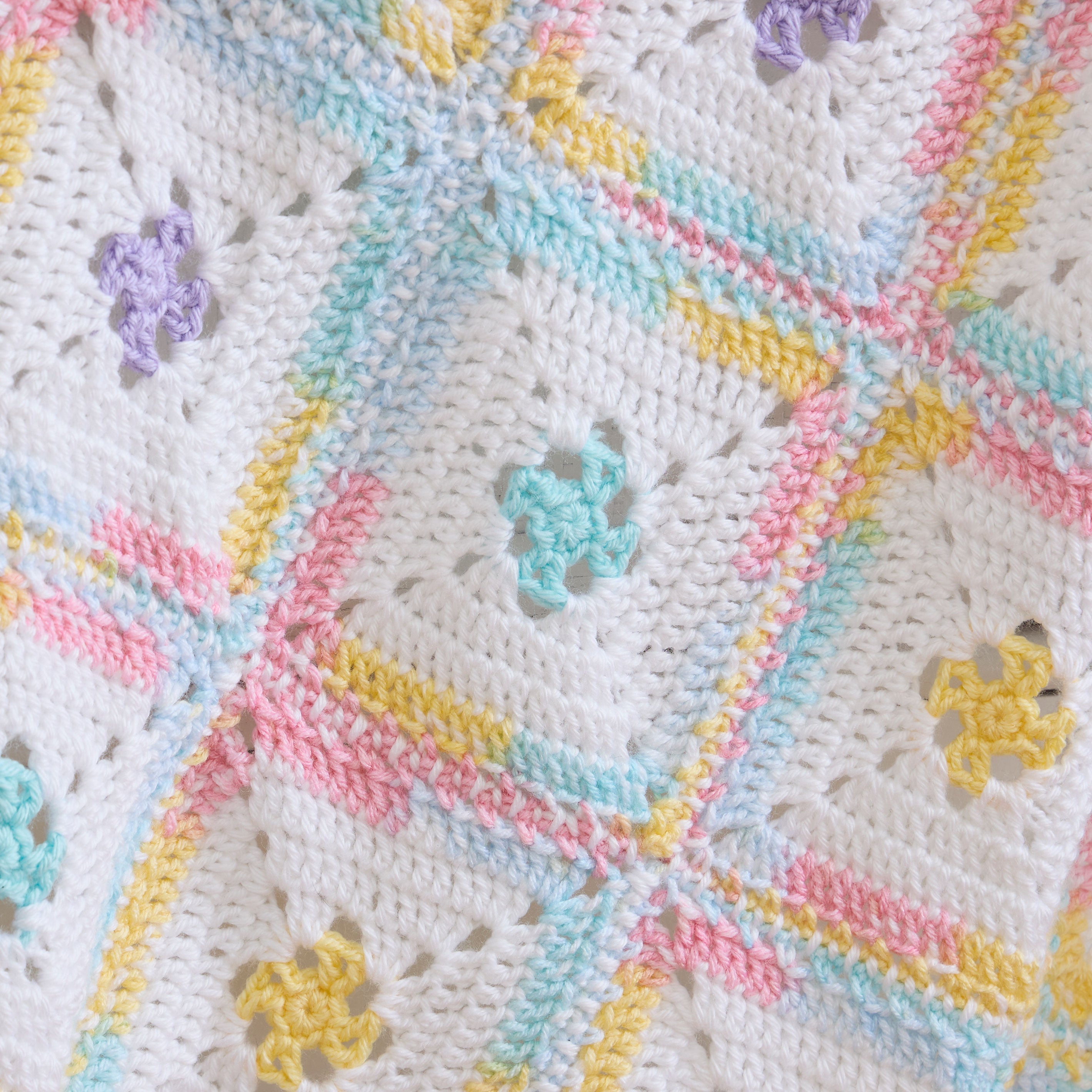 Framed Pastels Baby Blanket