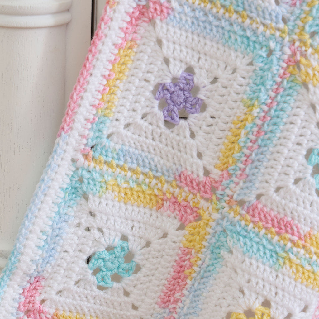 Framed Pastels Baby Blanket