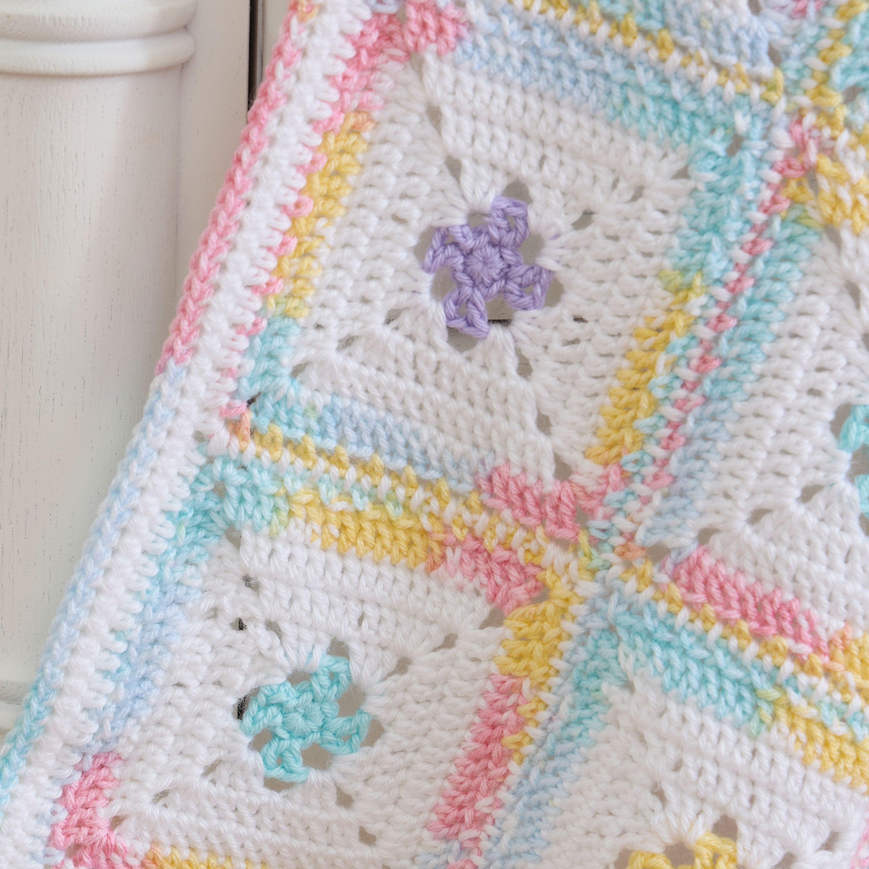 Framed Pastels Baby Blanket