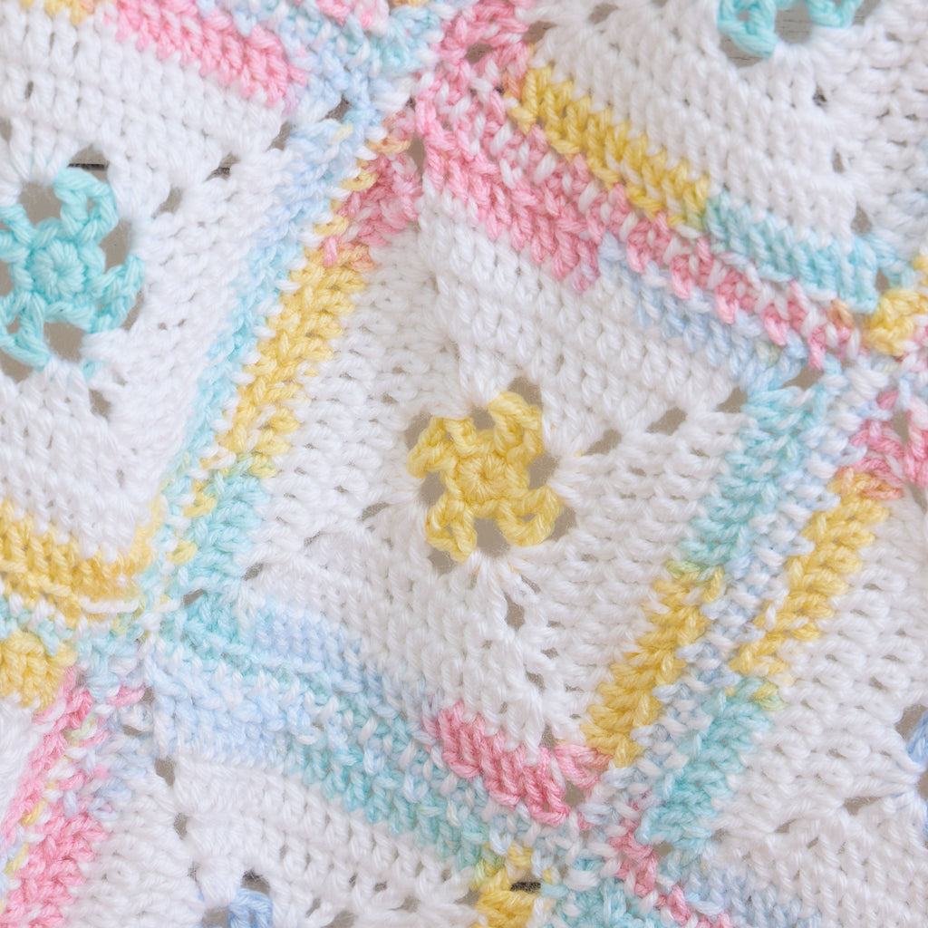 Framed Pastels Baby Blanket
