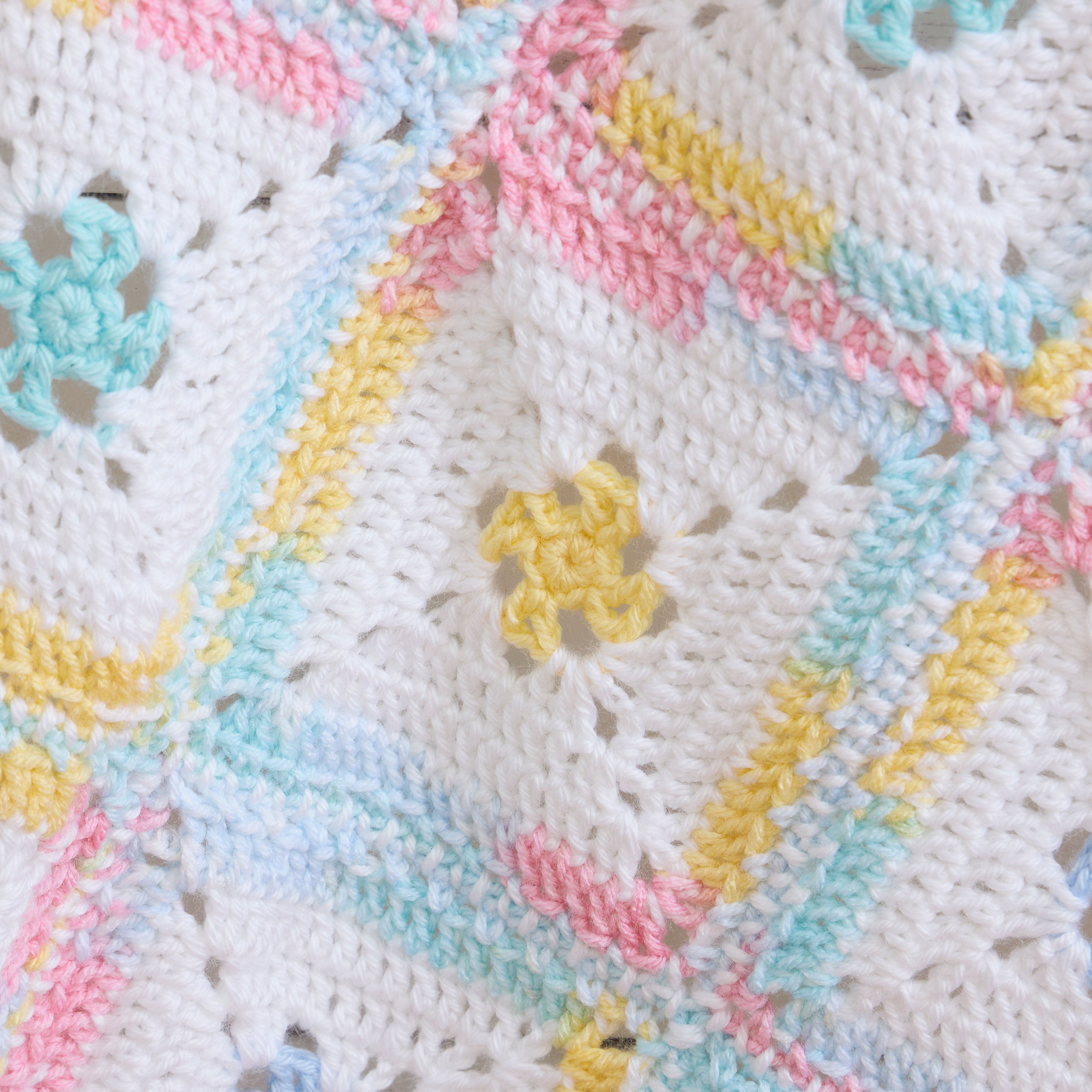 Framed Pastels Baby Blanket