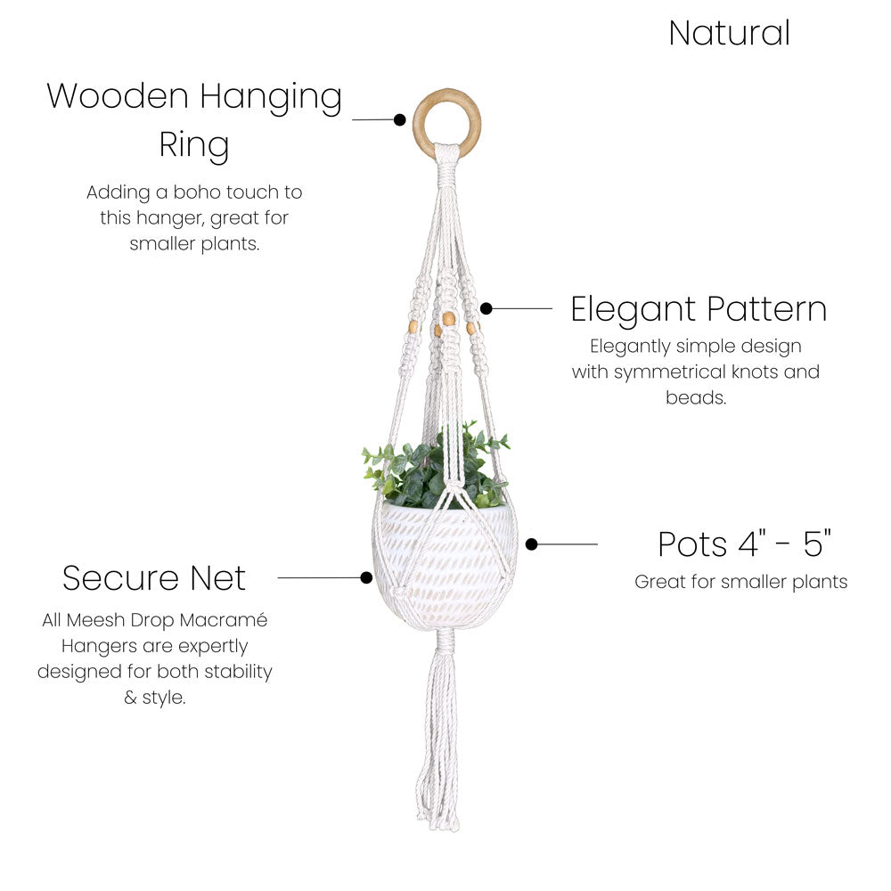 Textured Short Macrame Plant Hanger