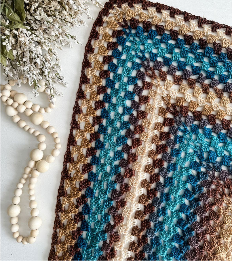 Feathered Fall Crochet Shawl