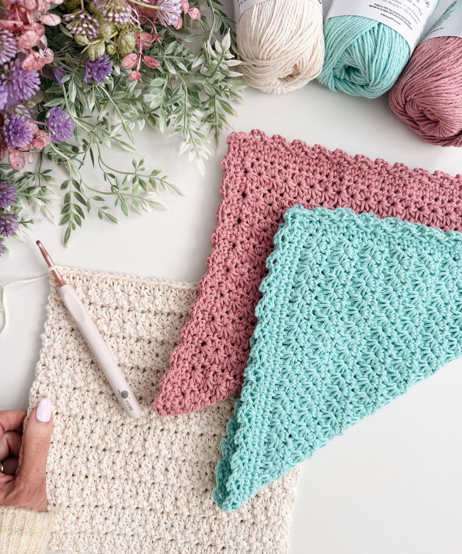 Star Stitch Dishcloths