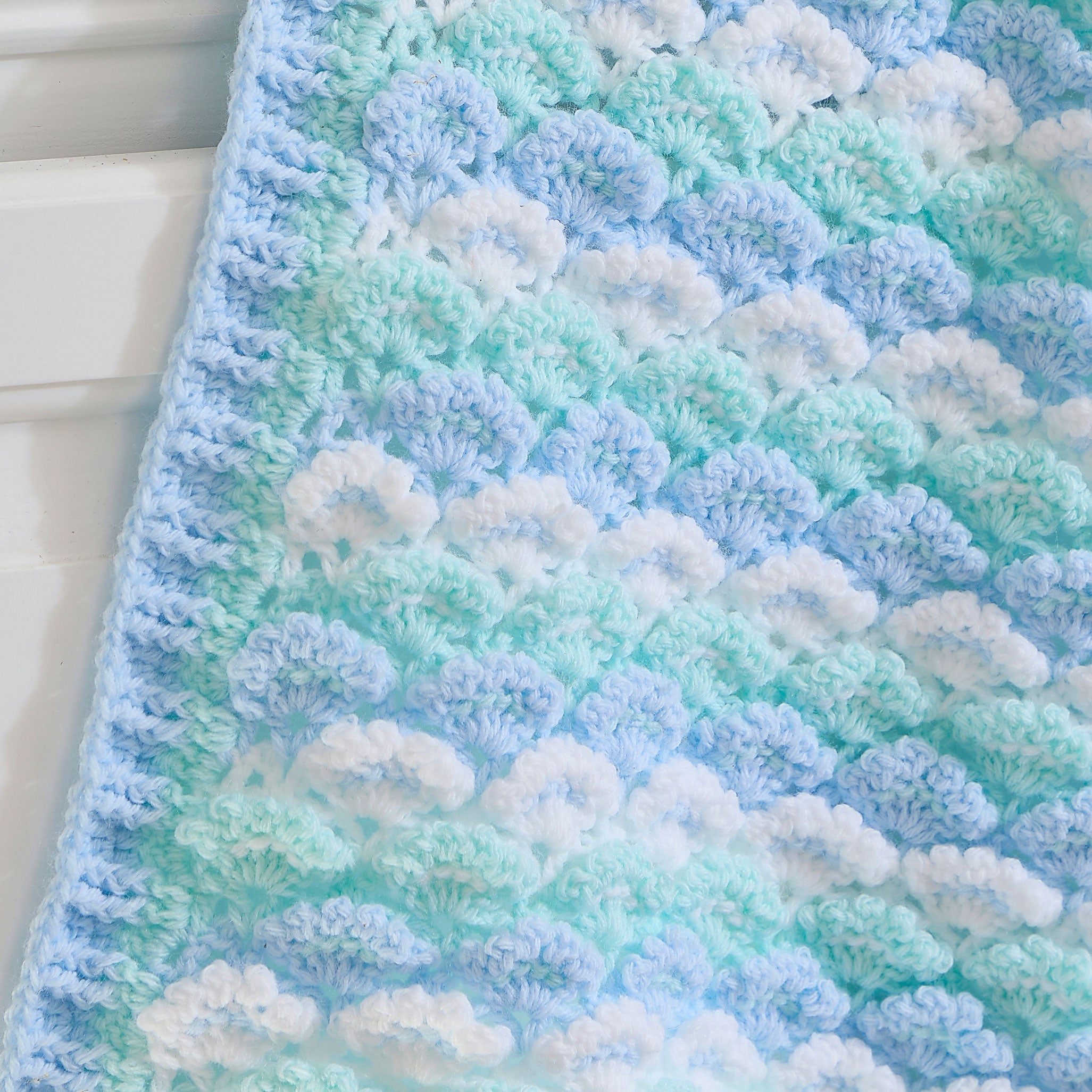 Picot Shells Baby Blanket & Jacket Set