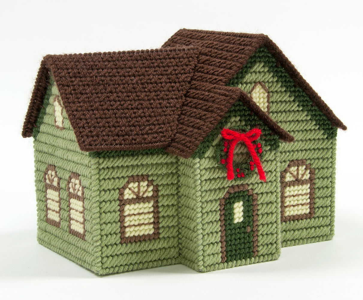 Holiday Cottage Plastic Canvas Kit