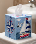 Set Sail Tissue Box Cover Plastic Canvas Kit