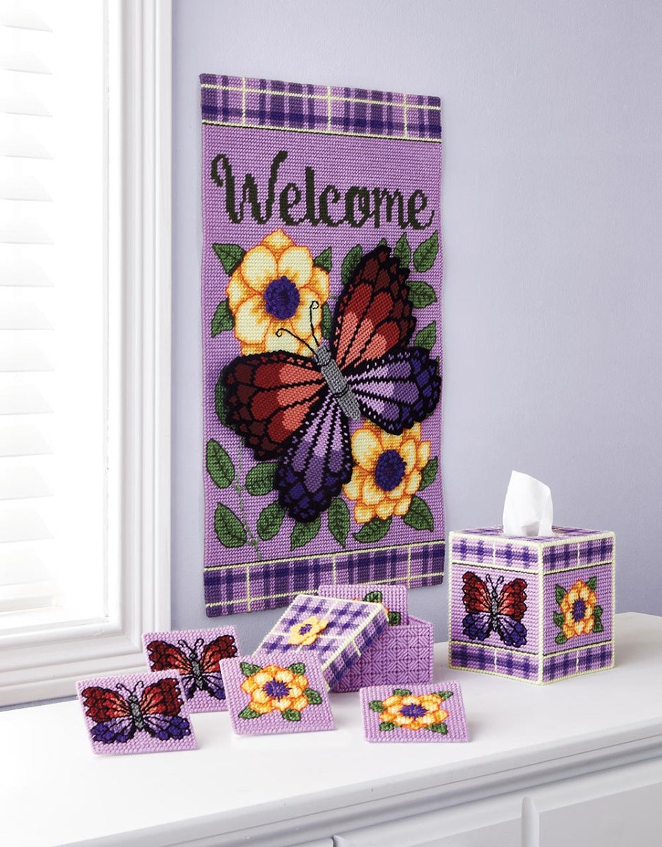 Summer Flutter Plastic Canvas Ensemble