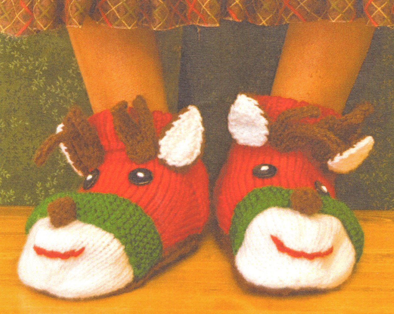 Reindeer Slippers Pattern